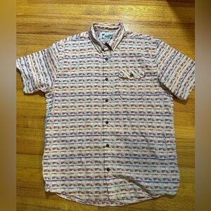 Howler Bros Heed The Call Button Up Shirt Mens L Geometric Print Pocket (a2
